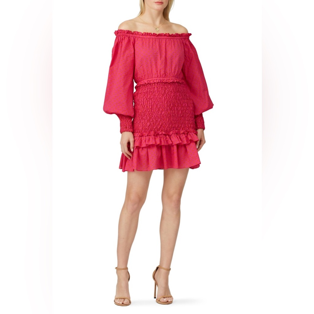 Alexis Pink and Orange Polka Dot Marilena Dress